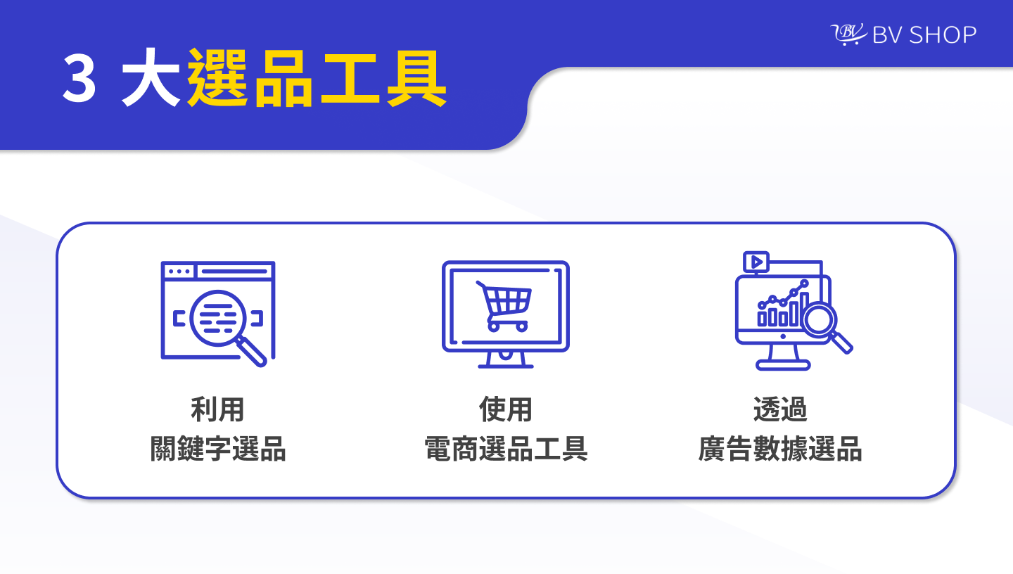 3 大選品工具